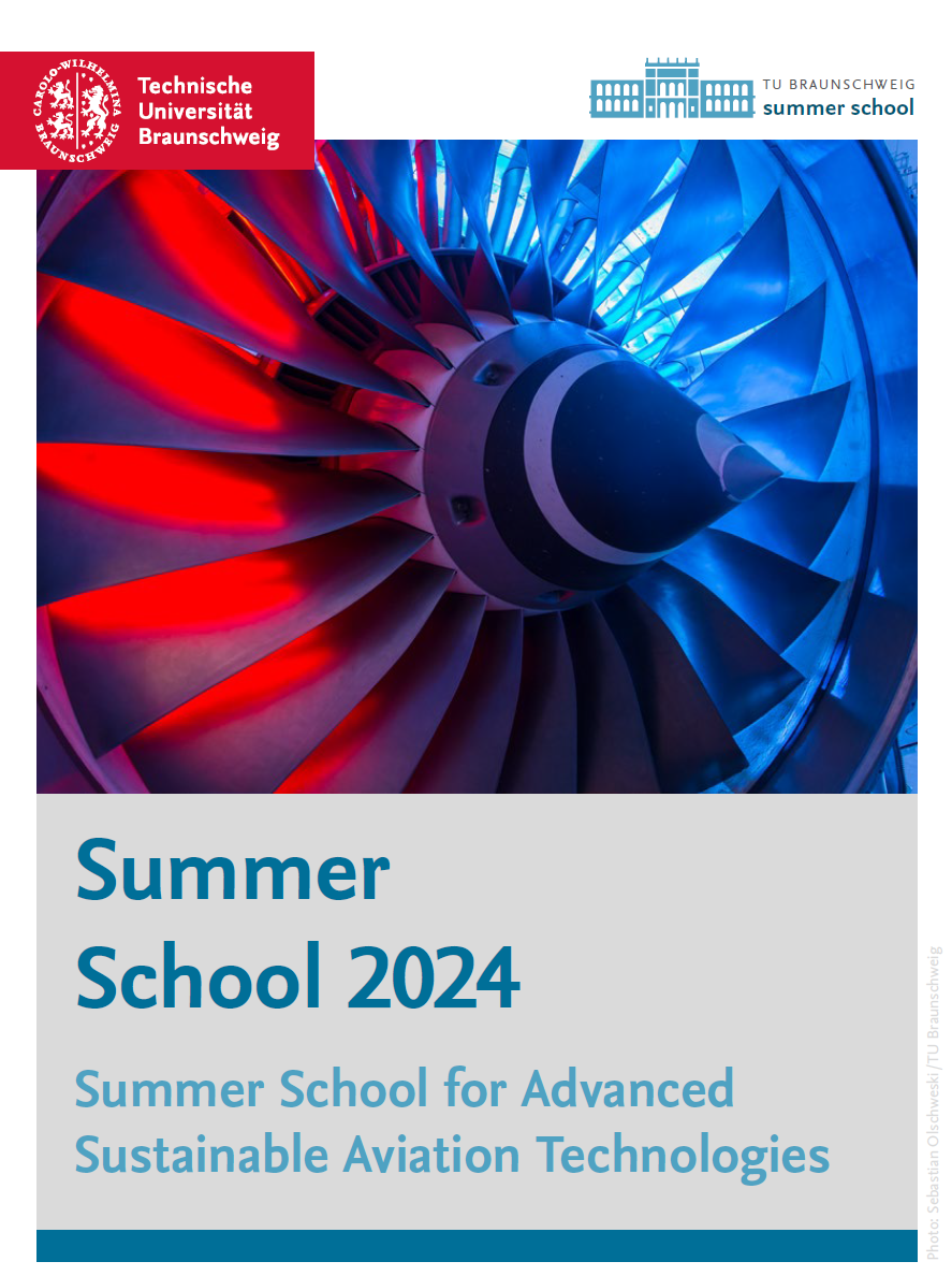 Cover picture of the flyer for the Aviation Summer School 2024.
