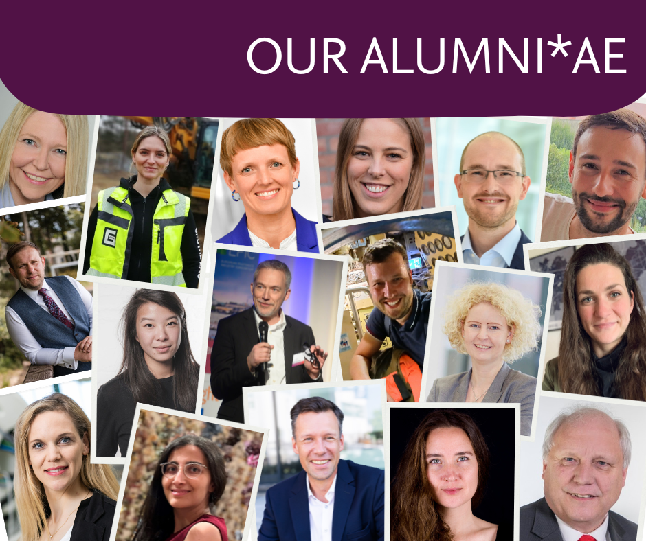 A collection of portraits of our alumni*ae can be seen.