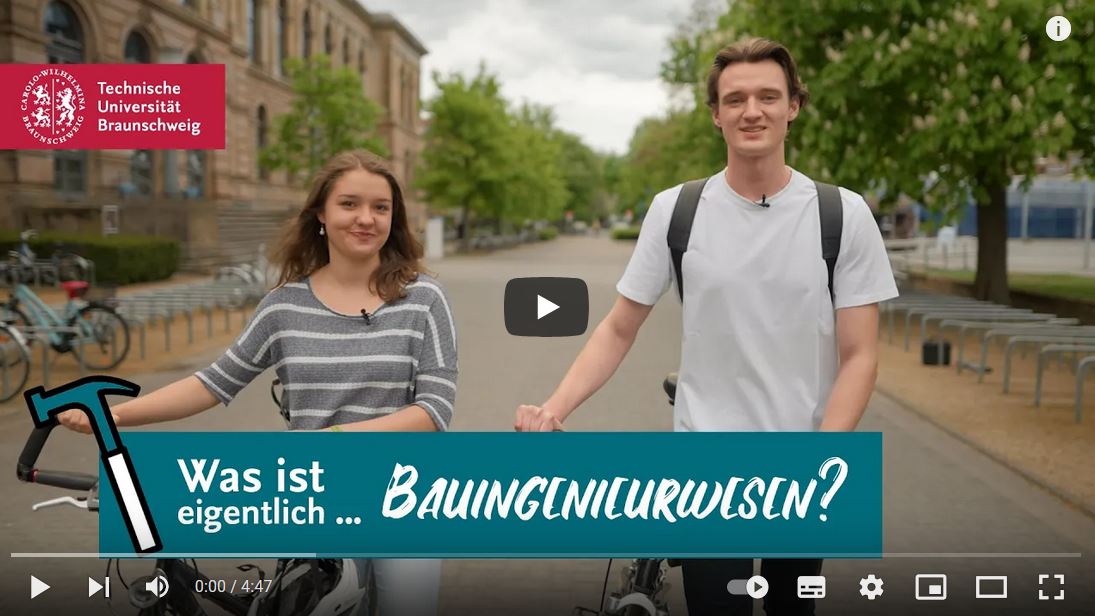 Screenshot Video zum Studiengang Bauingenieurwesen