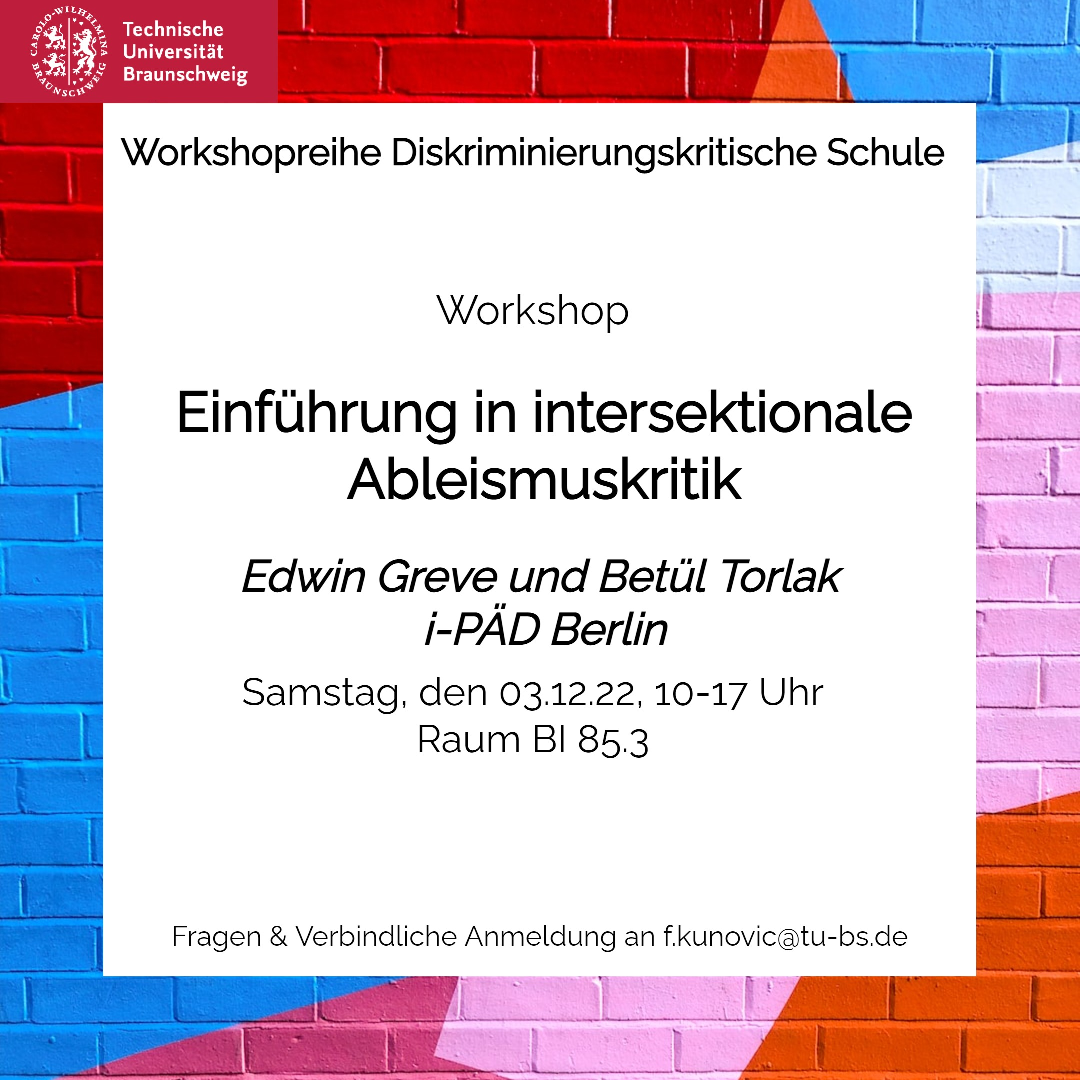 Die Nächsten Workshops Der Workshopreihe "Diskriminierungskritische ...