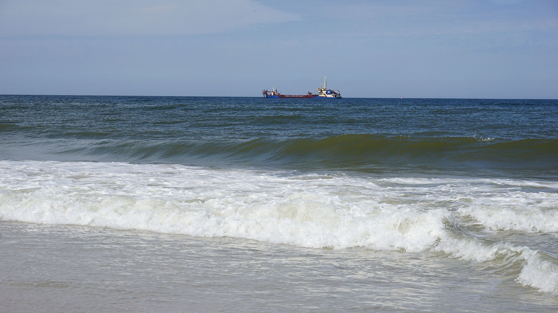 Sandaufspülschiff vor Sylt 