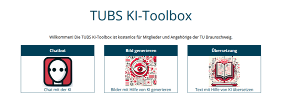 Screenshot der KI-Toolbox der TU Braunschweig