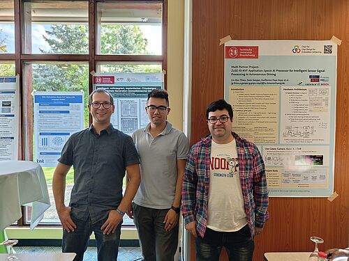 M.Sc. Moritz Weißbrich, M.Sc. Gia Bao Thieu and Prof. Dr.-Ing. Guillermo Payá Vayá at the L3S Retreat 2024