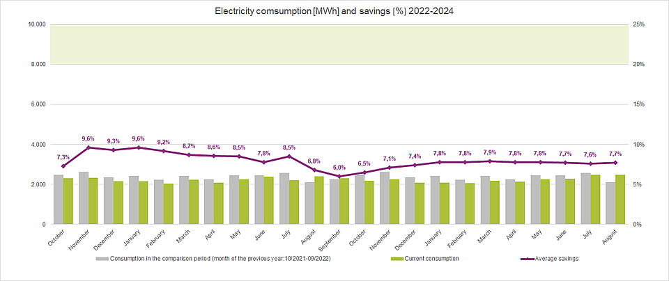 Electricity consumption and savings 2022/23 