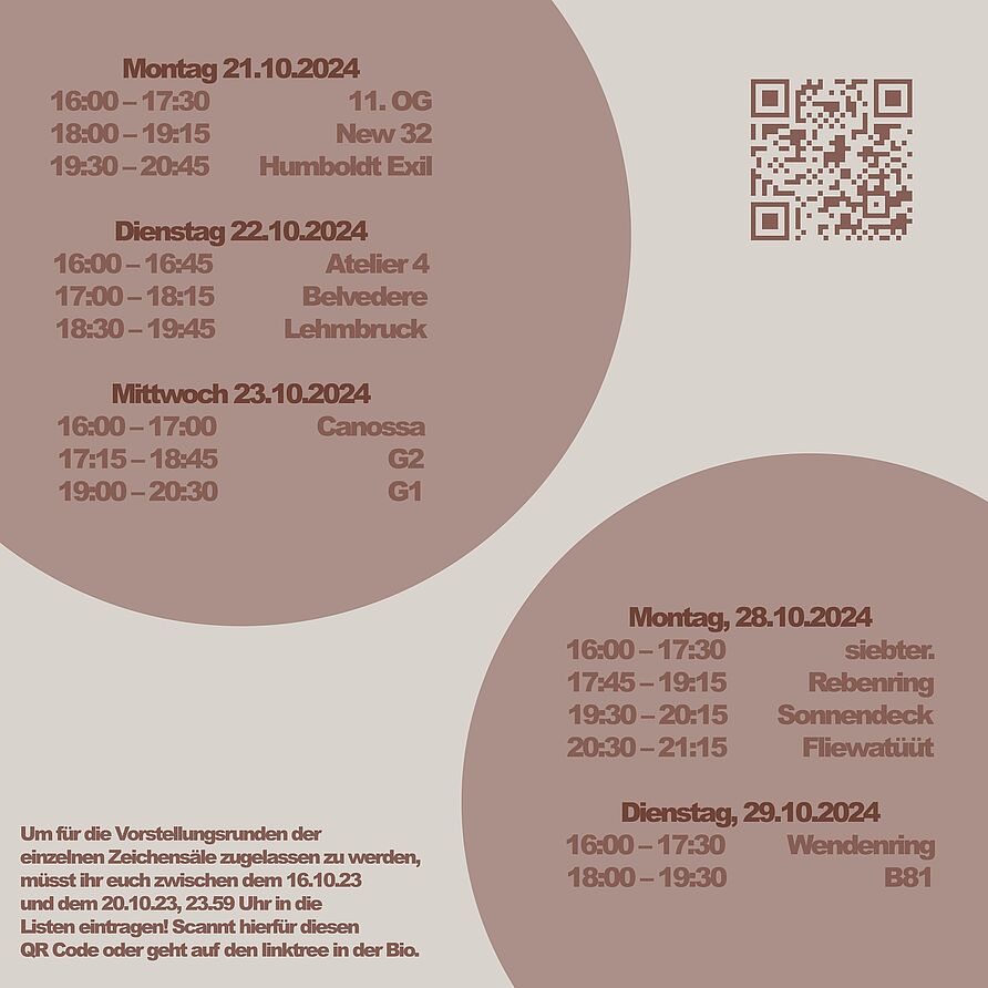 Zeitplan Vorstellungsrunden WiSe24/25