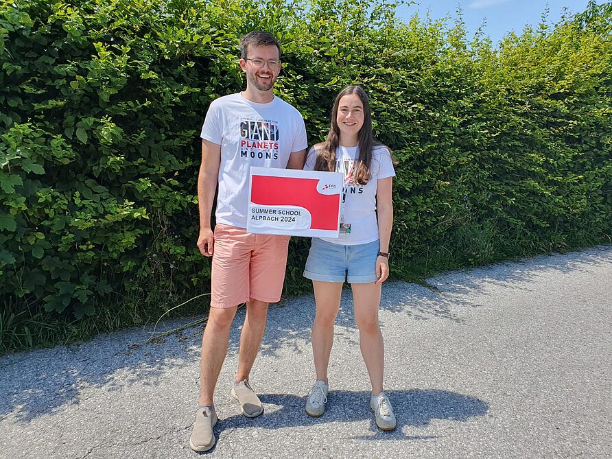 Lars Klingenstein und Johanna Bürger auf der Summer School Alpbach