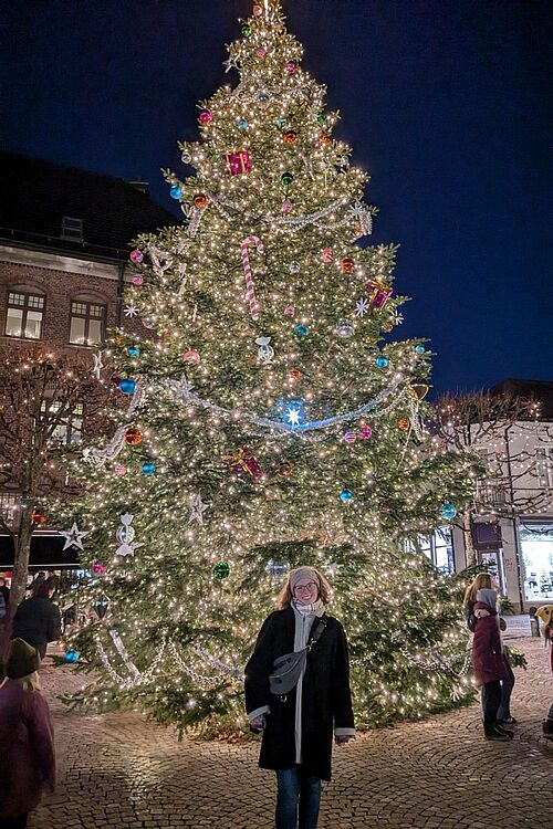 Zentaler Weihnachtsbaum in der Altstadt