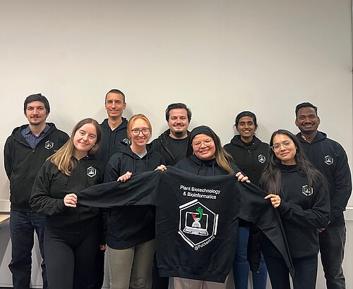 Some PuckerLab members with new team hoodies