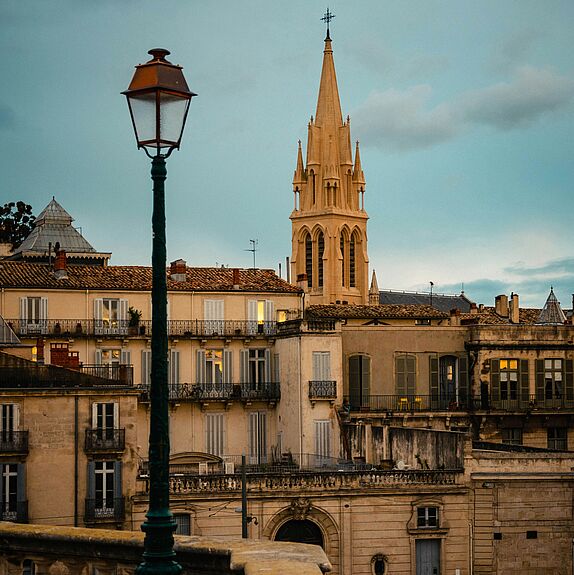 Der Blick auf die Stadt Montpellier