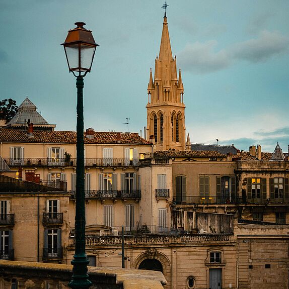 Der Blick auf die Stadt Montpellier