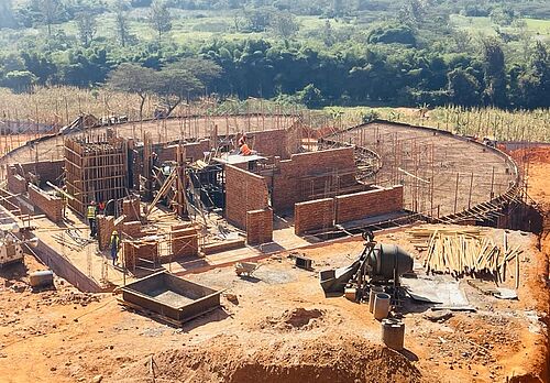 Baustelle der High-level Isolation Unit in Ruanda