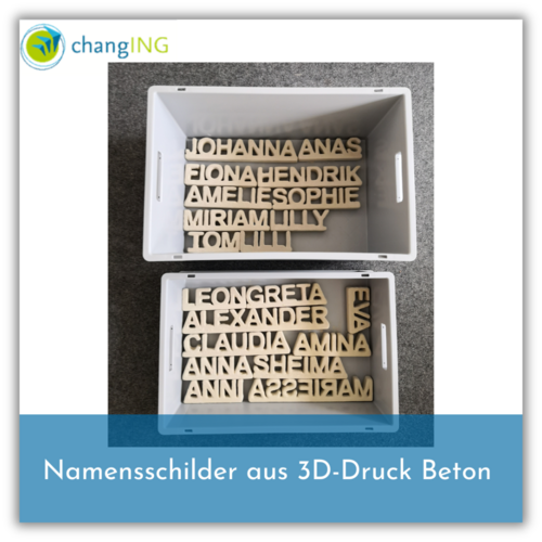 Beton Namensschilder