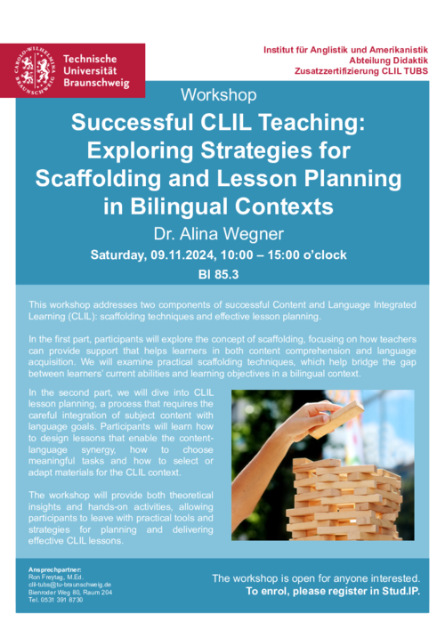 Poster CLIL Workshop 9. November 24