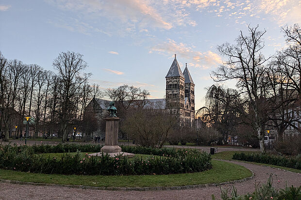 Blick auf die Altstadt der schwedischen Stadt Lund.