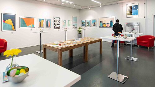 Blick in die Ausstellung Urban walk braunschweig im NFF-Ausstellungsraum